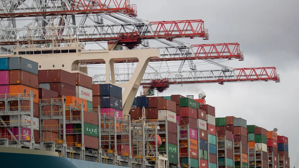 Hamnen Ningbo-Zhoushan i östra Kina stängde delvis i onsdags efter ett covid-utbrott. Arkivbild.