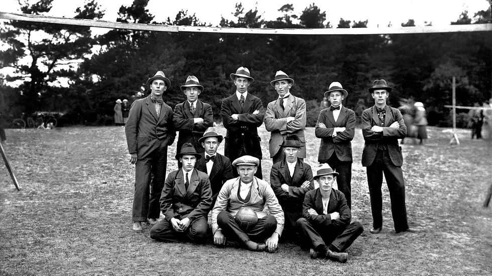En av de första lagbilderna från Gotland, fotograferad 1921.