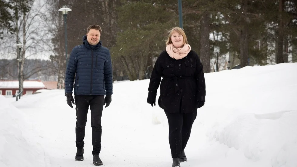Mikael Nilsson, vd Relitor och Ulrika Magnusson, projektledare Luleå business region.
