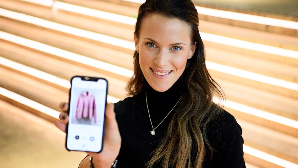 Lin Kowalska, entreprenör som varit med och utvecklat Popswap, en app för klädbyten.
