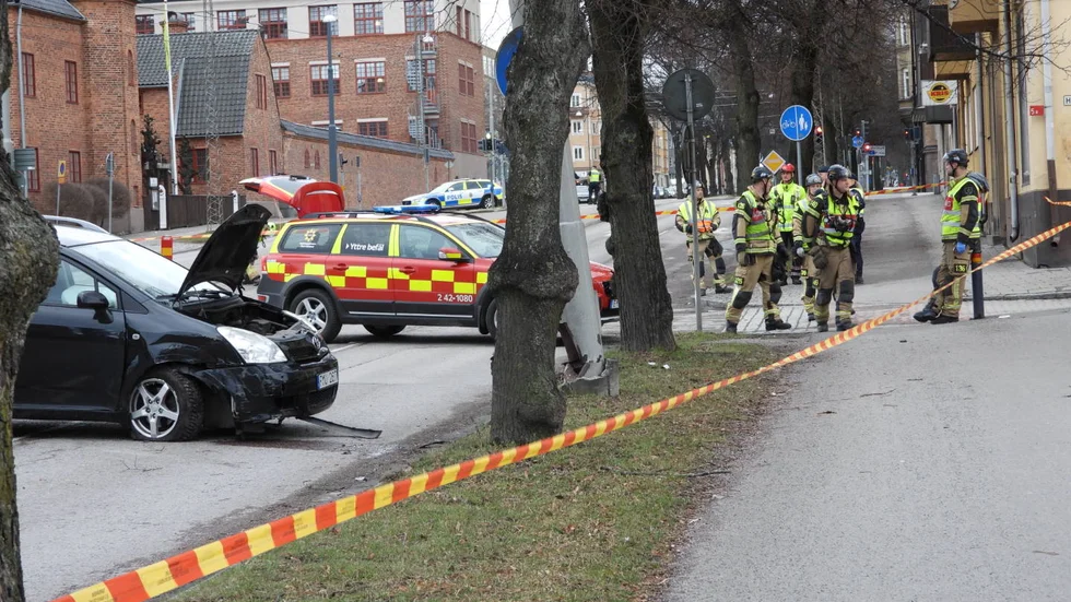Räddningstjänsten på plats.