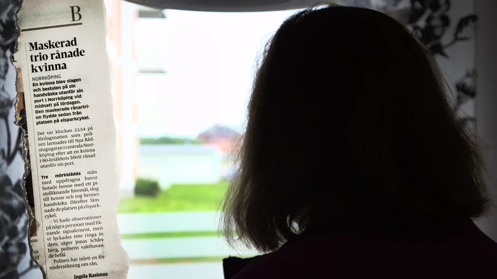 Ingrid utsattes för ett väpnat rån alldeles utanför sitt hem i Norrköping. Bilden är tagen i ett annat sammanhang.