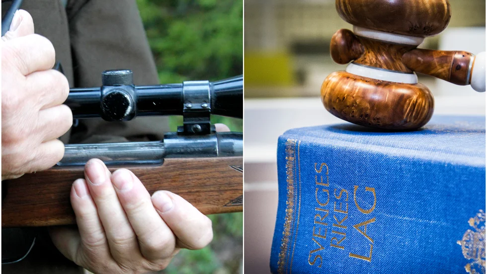 En man som misstänks för narkotikabrott blir av med både jaktvapen och pistoler för målskytte. Själv bedyrar han sin oskuld och menar att han måste ha fått i sig de fyra olika substanserna på en fest av misstag.