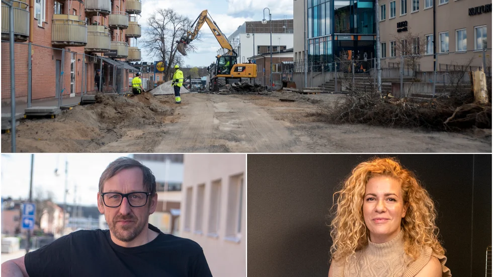 Nu är arbetet i full gång på Bergslagsvägen. Patrik Persson,  restaurang Hugo och Katarina Jovanovic, skönhetssalongen Calma, har klagat på bristen av kommunikation från kommunen.