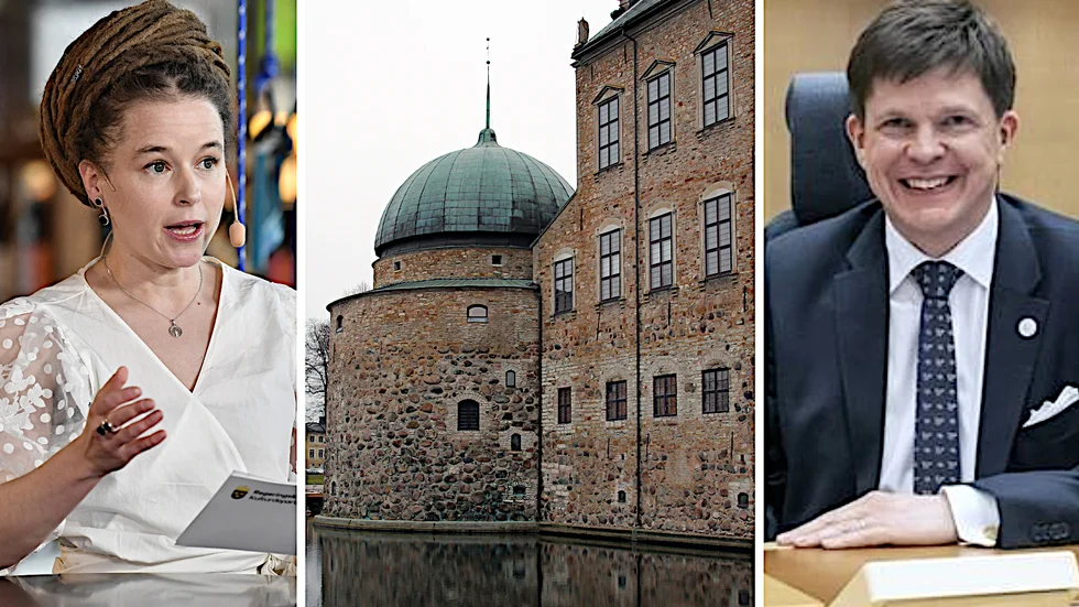 Kultur- och demokratiminister Amanda Lind och riksdagens talman Andreas Norlén medverar vid demokratiseminarium på Vadstena slott.