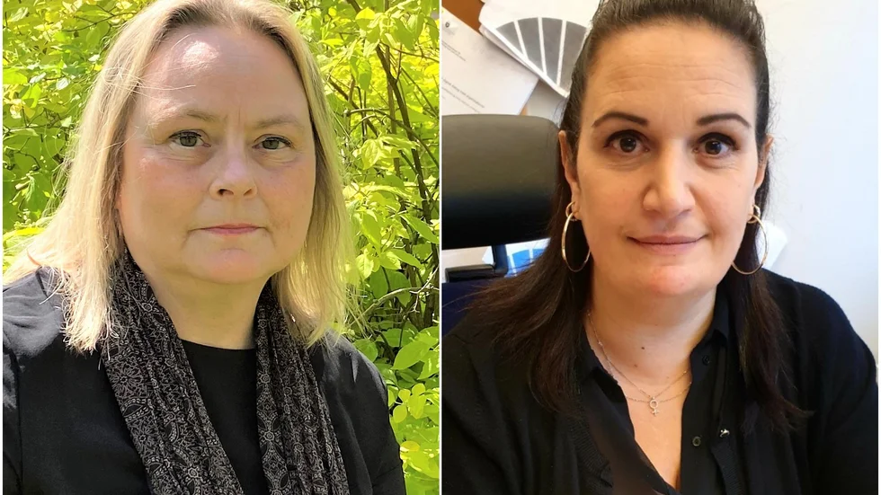 Socialdirektör Pernilla Thunander och Kommunal lokalordförande Sissi Roth.