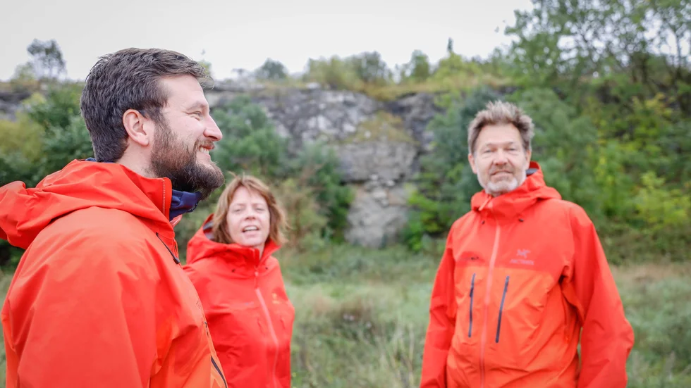 Martin Voest, Anita Gandå och Göran Hellgren från Gotland OUT. Projektet är ett samarbete mellan RF-Sisu, Region Gotland, Tillväxtverket och Europeiska regionala utvecklingsfonden.