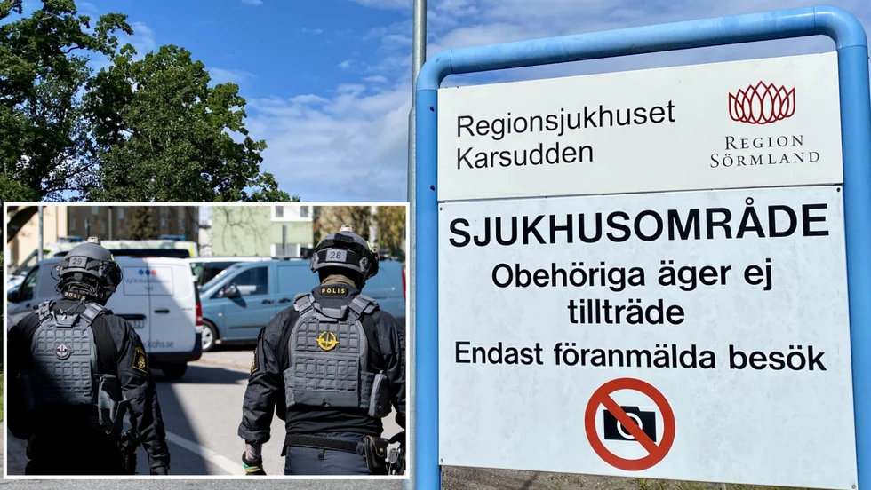 Polisens insatsstyrka ryckte ut till Karsudden i onsdags. Den infällda bilden är dock tagen i ett annat sammanhang. 