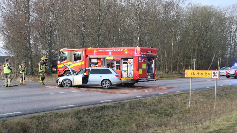 En person skadades vid trafikolyckan på riksväg 72.
