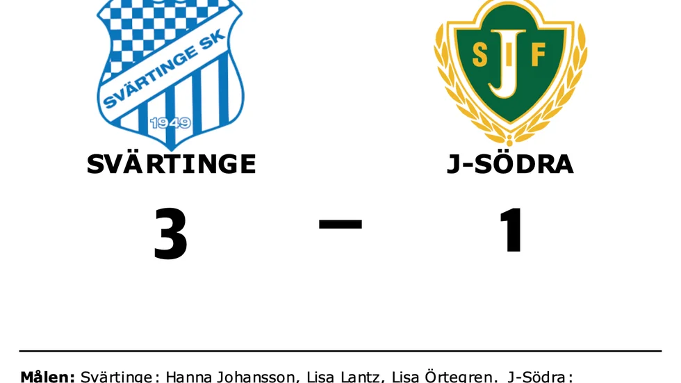 Svärtinge vann mot J-Södra