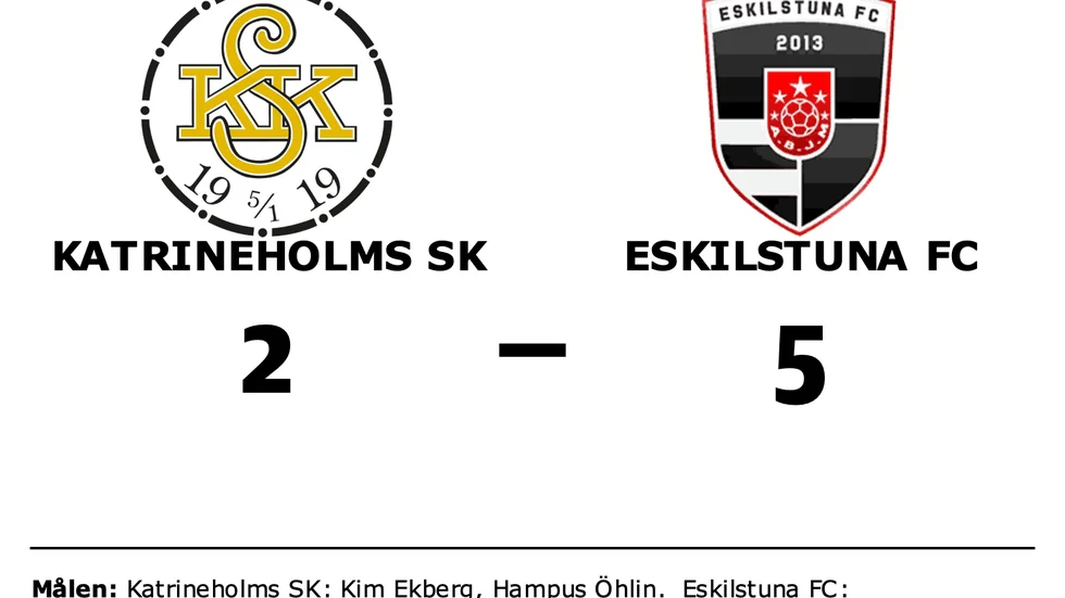 Katrineholms SK förlorade mot Eskilstuna FC