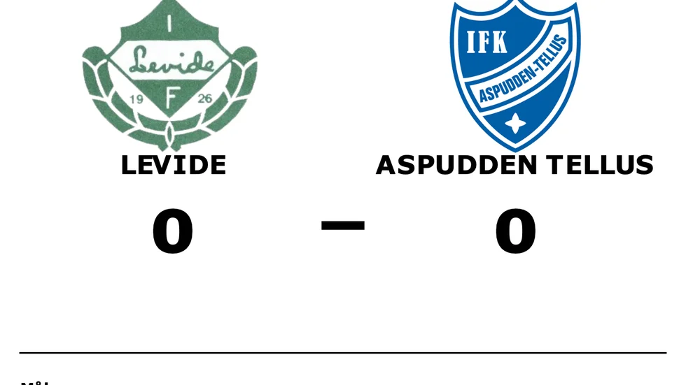 Levide spelade lika mot Aspudden Tellus