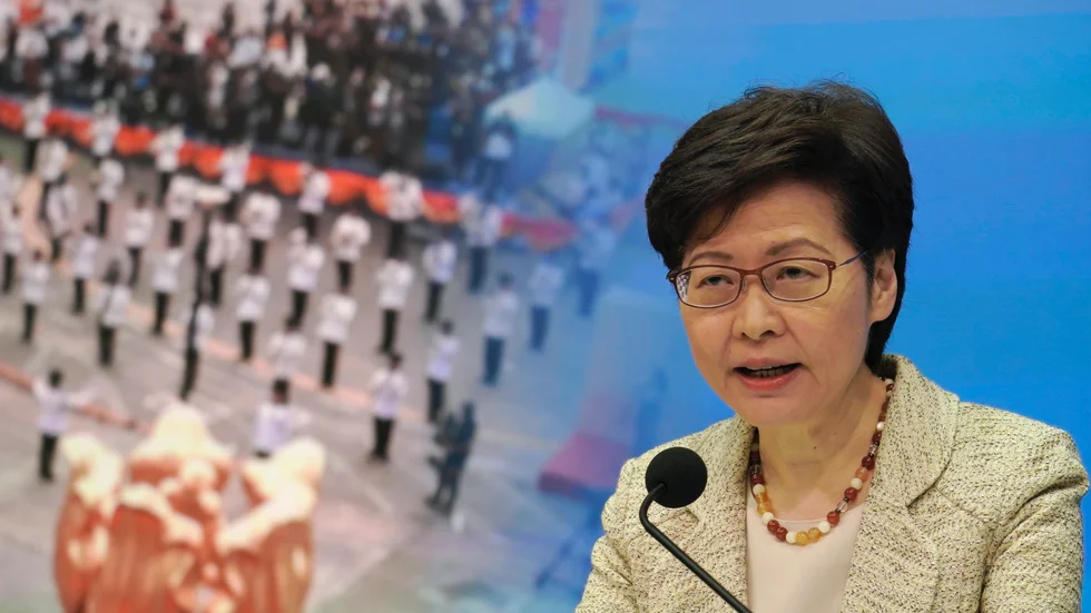 Hongkongs ledare Carrie Lam är en av pressfrihetens nya fiender i årets lista från Reportrar utan gränser. Arkivbild.