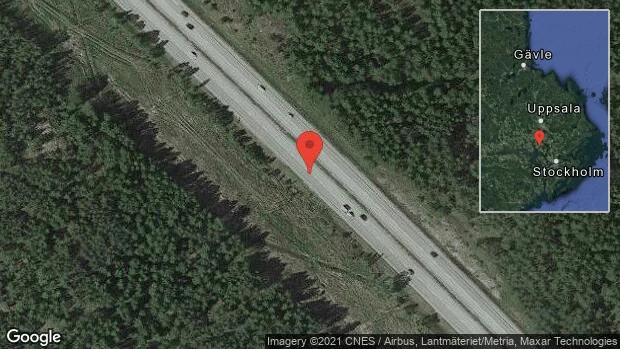 Fordon stillastående på E18
