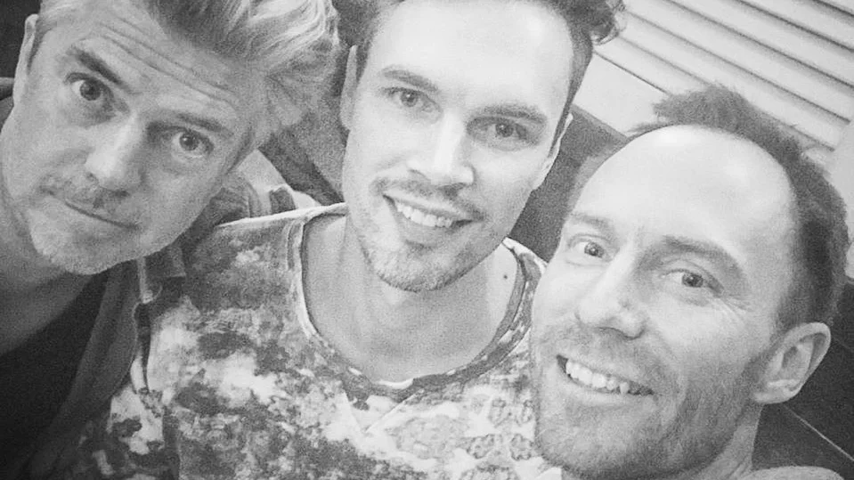 Från vänster: Jakob Stadell, Peter Hägerås och Mats Frisell som tillsammans skrivit årets Pridelåt Fabulous.