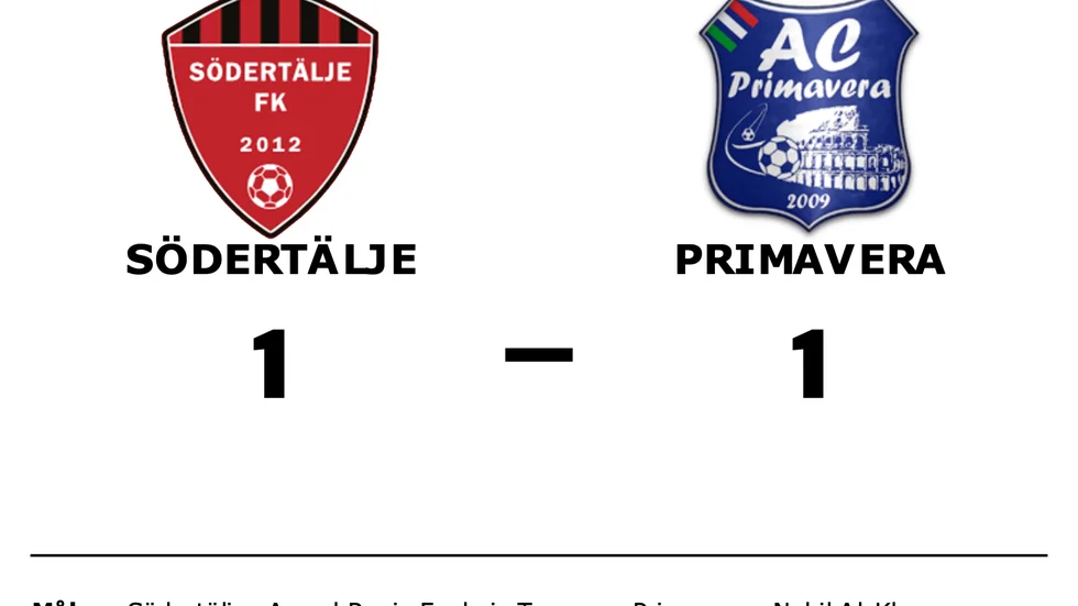 Södertälje spelade lika mot Primavera
