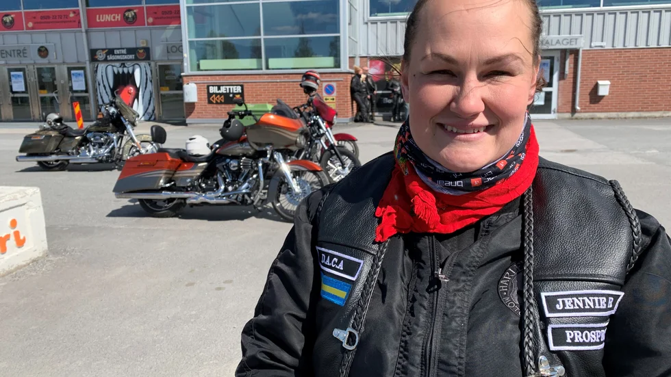 Jennie Rydén styrde upp motorcykelträffen i Luleå.