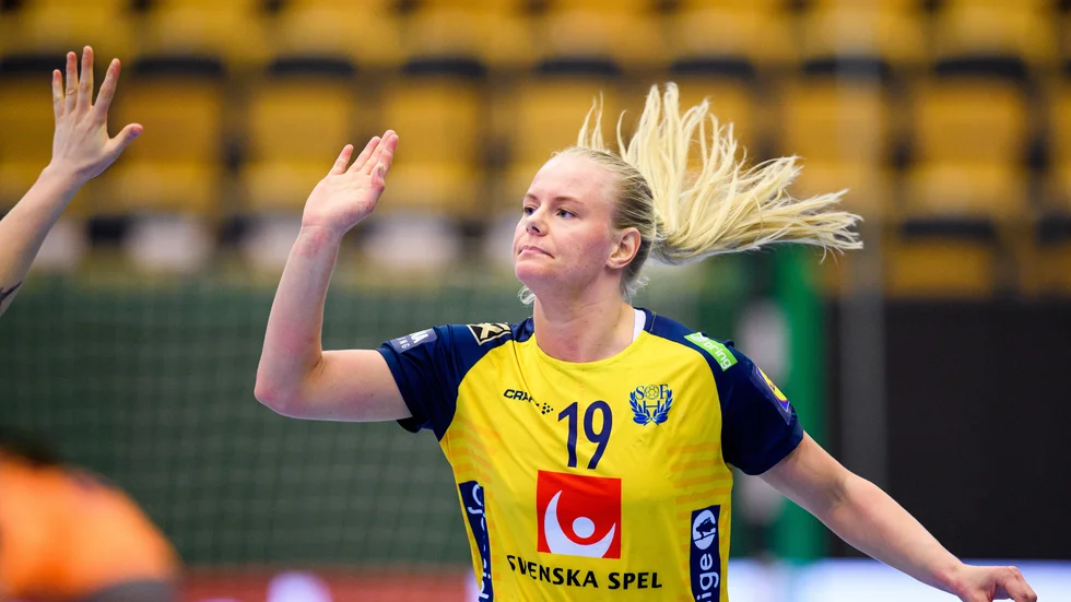 Nina Koppang gjorde många mål i Sveriges match mot Danmark i U19-EM.
