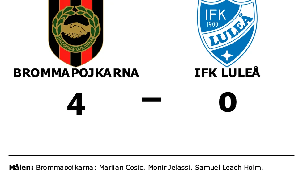 Brommapojkarna vann mot IFK Luleå
