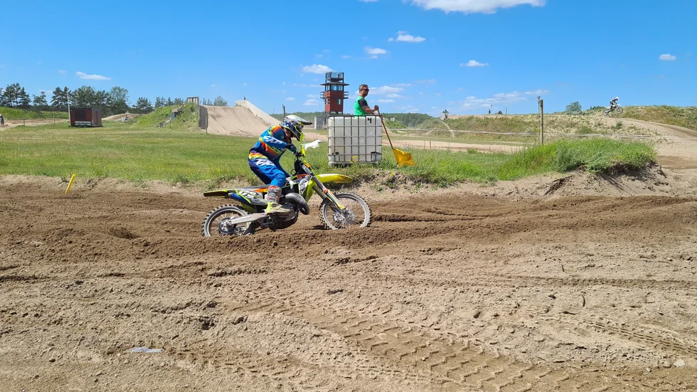 Albin Werkander är nöjd med prestationen i sitt första USM i motocross.
