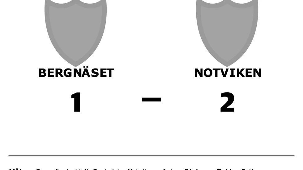 Bergnäset förlorade mot Notviken