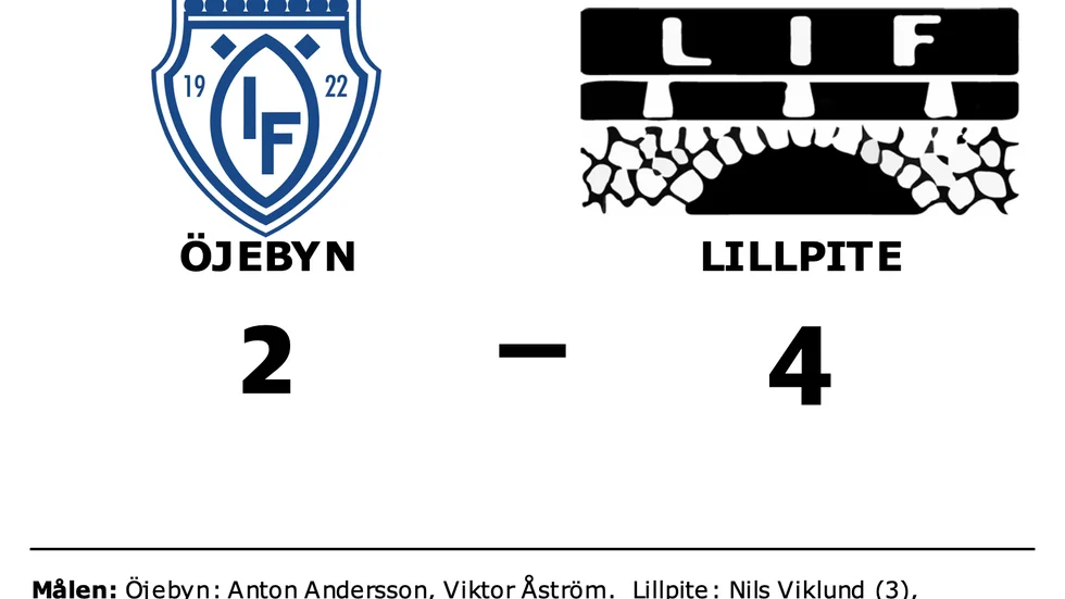 Öjebyn förlorade mot Lillpite