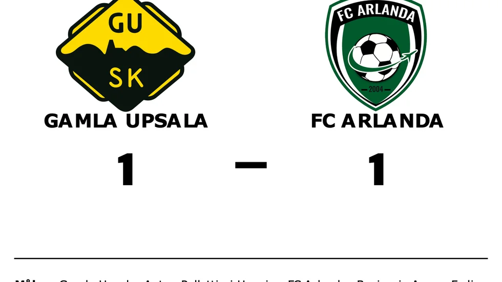 Gamla Upsala spelade lika mot FC Arlanda