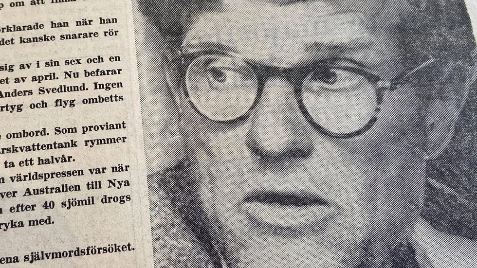 Kuriren för 50 år sedan: Anders Svedlund befaras ha kapsejsat och omkomit under sin långsegling över Indiska Oceanen.
