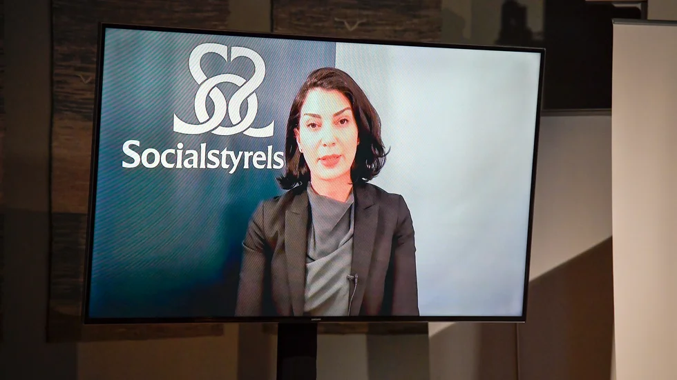 Taha Alexandersson, ställföreträdande krisberedskapschef, Socialstyrelsen, presenterade vård- och personalbehov kopplat till de tre möjliga scenarier som Folkhälsomyndigheten tagit fram över pandemins utveckling i Sverige under vår och sommar.