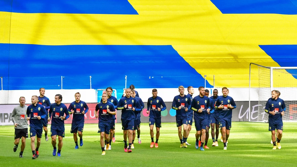 Fotbollslandslaget EM-laddar med två landskamper på Friends arena. Arkivbild.