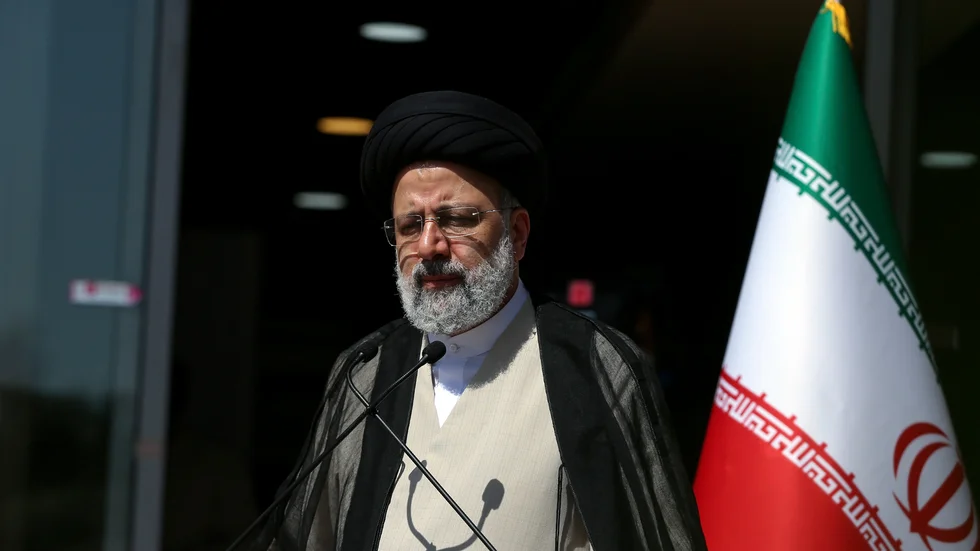 Irans tillträdande president Ebrahim Raisi under sin valkampanj. Arkivbild.