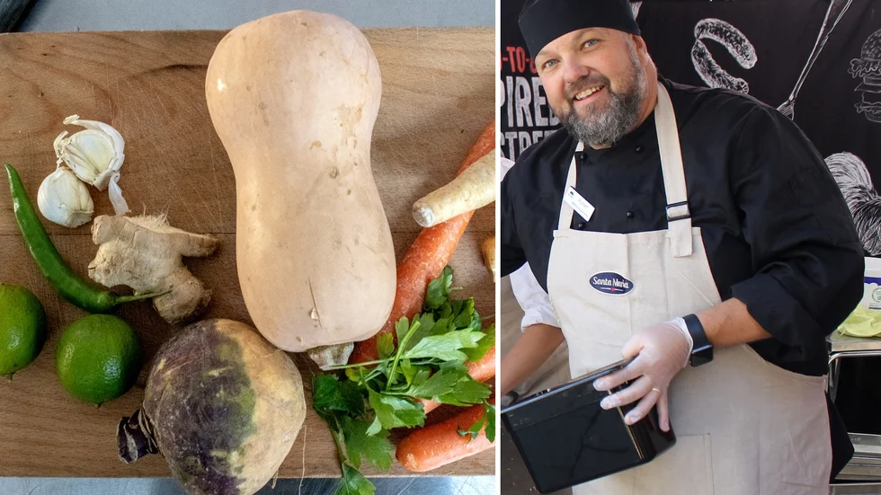 "Syftet med den här dagen är att lyfta vårt mål med närproducerad mat", säger enhetschef Robert Ringman.