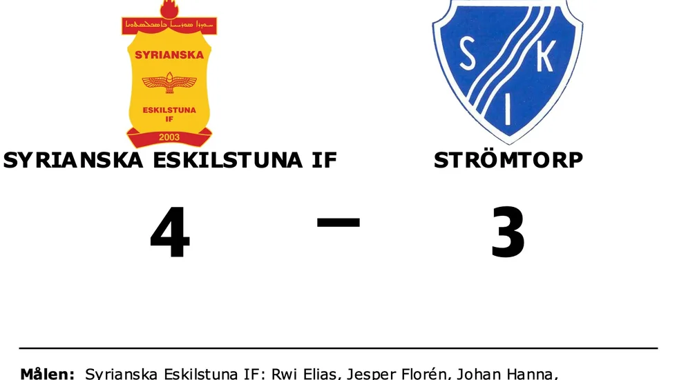 Syrianska Eskilstuna IF vann mot Strömtorps IK