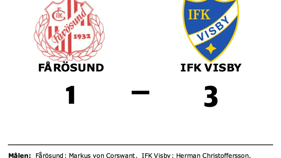 Fårösund GoIK förlorade mot IFK Visby