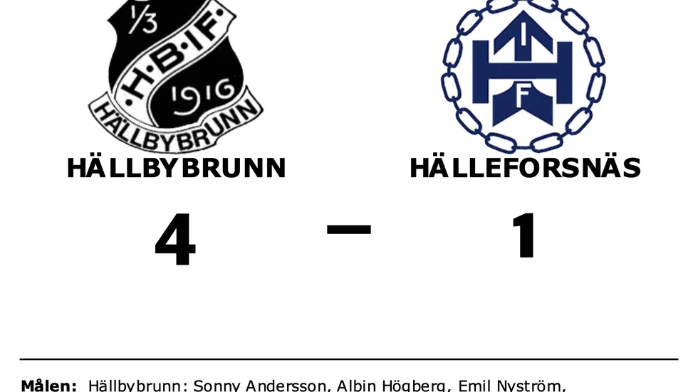 Hällbybrunns IF vann mot Hälleforsnäs IF