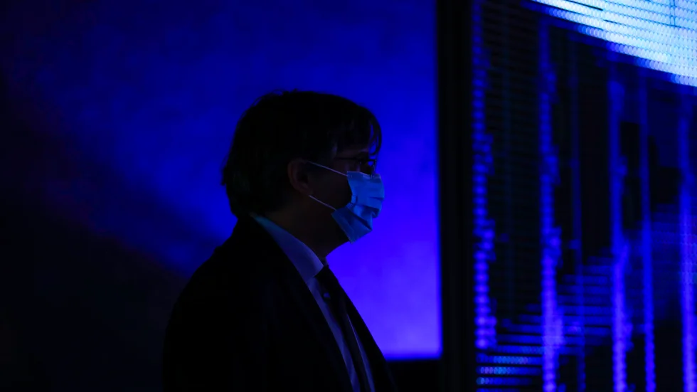 Den katalanske separatistledaren Carles Puigdemont, på bilden, greps i torsdags på Sardinien. Arkivbild.