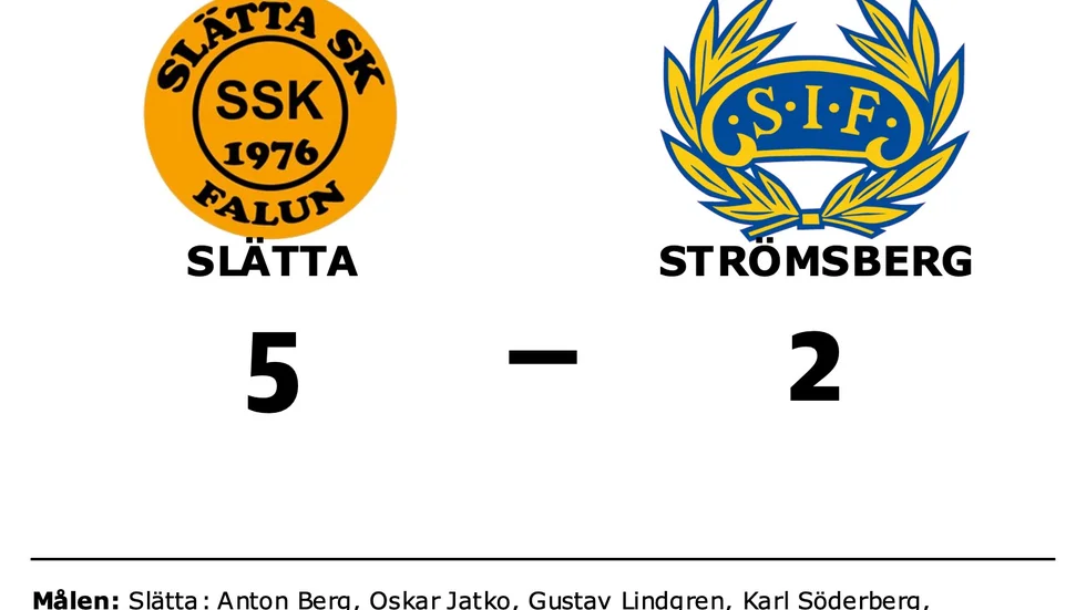 Slätta SK vann mot Strömsbergs IF