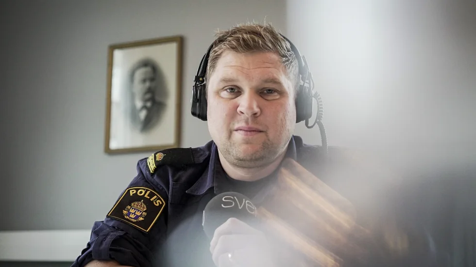 Magnus Almerfors vid Uppsalapolisen.