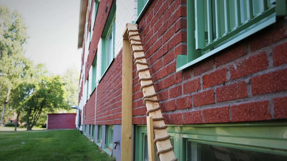 En av katt-trapporna på Ankars området.