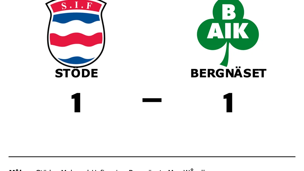 Stöde spelade lika mot Bergnäset