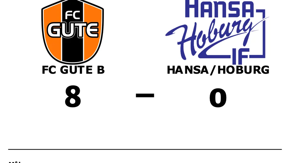 FC Gute B vann mot Hansa/Hoburg