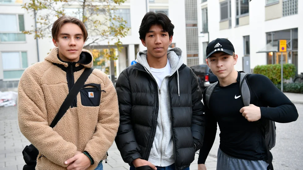 Sjöstadsborna är chockade efter händelsen. Från vänster: Matteo Borg, Ritchie Fors och Lane Lalonde.