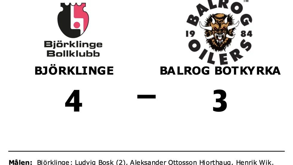 Björklinge BK vann mot Balrog Botkyrka IK