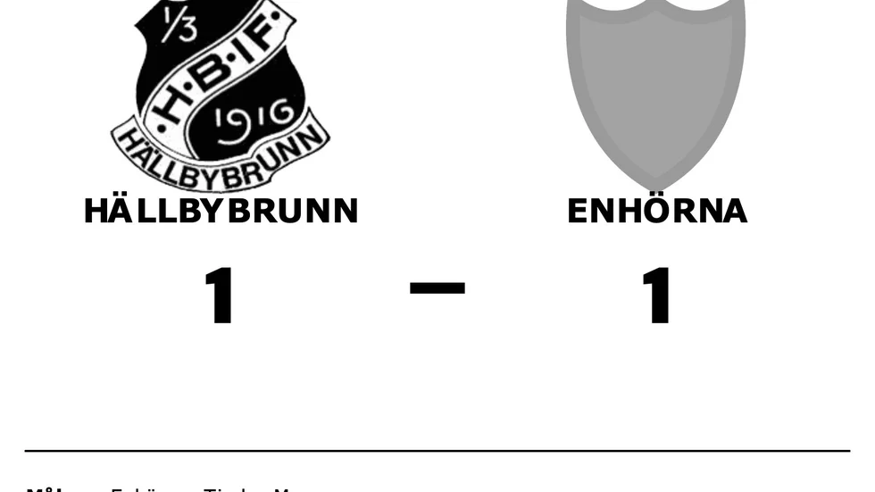 Hällbybrunns IF spelade lika mot Enhörna IF
