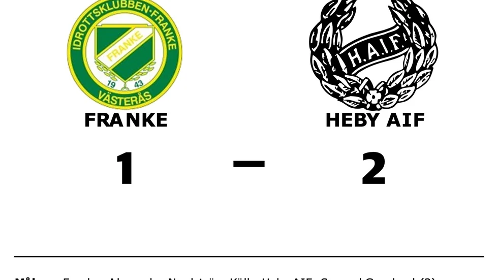 IK Franke förlorade mot Heby AIF
