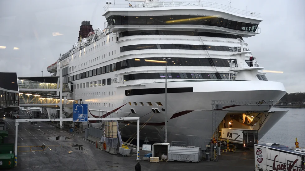  Viking Cinderella vid kaj i Stockholm.