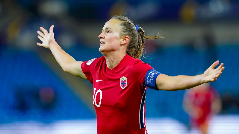 Caroline Graham Hansen i norska landslaget. Arkivbild.