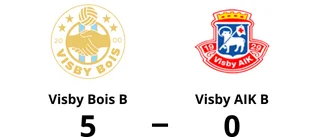 Klar seger för Visby Bois B – vann med 5-0 mot Visby AIK B