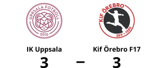 IK Uppsala kryssade hemma mot Kif Örebro F17