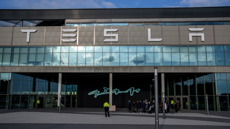 Teslas fabrik utanför Berlin. Arkivbild.